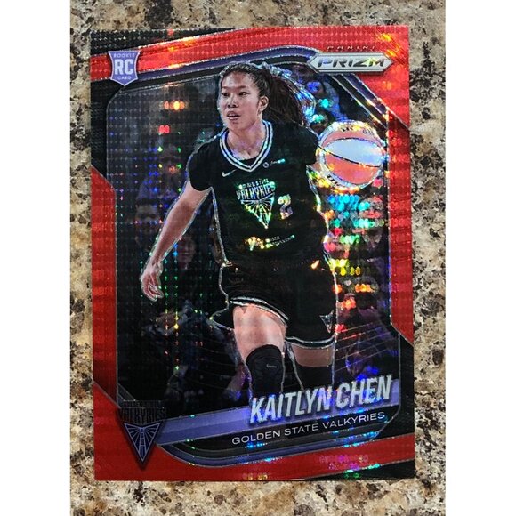 2025 Panini Prizm WNBA Kaitlyn Chen Red Pulsar Prizm 167/299 - Picture 1 of 3